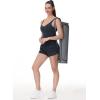 imageTHE GYM PEOPLE Womens High Waisted Running Shorts Quick Dry Athletic Workout Shorts with Mesh Liner Zipper PocketsBlack Grey Camo