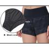 imageTHE GYM PEOPLE Womens High Waisted Running Shorts Quick Dry Athletic Workout Shorts with Mesh Liner Zipper PocketsBlack Grey Camo