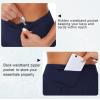 imageTHE GYM PEOPLE Womens High Waisted Running Shorts Quick Dry Athletic Workout Shorts with Mesh Liner Zipper PocketsBlue