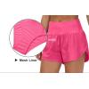 imageTHE GYM PEOPLE Womens High Waisted Running Shorts Quick Dry Athletic Workout Shorts with Mesh Liner Zipper PocketsBright Pink