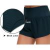 imageTHE GYM PEOPLE Womens High Waisted Running Shorts Quick Dry Athletic Workout Shorts with Mesh Liner Zipper PocketsDark Blue Green