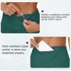 imageTHE GYM PEOPLE Womens High Waisted Running Shorts Quick Dry Athletic Workout Shorts with Mesh Liner Zipper PocketsDark Green
