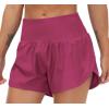 imageTHE GYM PEOPLE Womens High Waisted Running Shorts Quick Dry Athletic Workout Shorts with Mesh Liner Zipper PocketsFuchsia