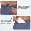 imageTHE GYM PEOPLE Womens High Waisted Running Shorts Quick Dry Athletic Workout Shorts with Mesh Liner Zipper PocketsInk Blue