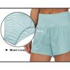 imageTHE GYM PEOPLE Womens High Waisted Running Shorts Quick Dry Athletic Workout Shorts with Mesh Liner Zipper PocketsLight Blue