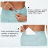 imageTHE GYM PEOPLE Womens High Waisted Running Shorts Quick Dry Athletic Workout Shorts with Mesh Liner Zipper PocketsLight Blue