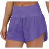 imageTHE GYM PEOPLE Womens High Waisted Running Shorts Quick Dry Athletic Workout Shorts with Mesh Liner Zipper PocketsLight Purple