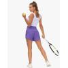 imageTHE GYM PEOPLE Womens High Waisted Running Shorts Quick Dry Athletic Workout Shorts with Mesh Liner Zipper PocketsLight Purple