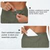 imageTHE GYM PEOPLE Womens High Waisted Running Shorts Quick Dry Athletic Workout Shorts with Mesh Liner Zipper PocketsOlive Green