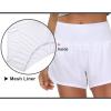 imageTHE GYM PEOPLE Womens High Waisted Running Shorts Quick Dry Athletic Workout Shorts with Mesh Liner Zipper PocketsWhite