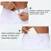 imageTHE GYM PEOPLE Womens High Waisted Running Shorts Quick Dry Athletic Workout Shorts with Mesh Liner Zipper PocketsWhite