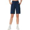 imageTHE GYM PEOPLE Womens Lightweight Quick Dry Golf Hiking Cargo Shorts with Zipper PocketsBlue