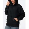 imageTHE GYM PEOPLE Womens Oversized Hoodie Lightweight Soft Drawstring Pullover Sweatshirt with PocketsBlack