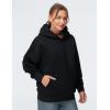 imageTHE GYM PEOPLE Womens Oversized Hoodie Lightweight Soft Drawstring Pullover Sweatshirt with PocketsBlack