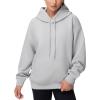 imageTHE GYM PEOPLE Womens Oversized Hoodie Lightweight Soft Drawstring Pullover Sweatshirt with PocketsLight Grey
