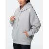 imageTHE GYM PEOPLE Womens Oversized Hoodie Lightweight Soft Drawstring Pullover Sweatshirt with PocketsLight Grey