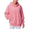 imageTHE GYM PEOPLE Womens Oversized Hoodie Lightweight Soft Drawstring Pullover Sweatshirt with PocketsWatermelon Pink