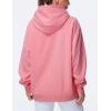 imageTHE GYM PEOPLE Womens Oversized Hoodie Lightweight Soft Drawstring Pullover Sweatshirt with PocketsWatermelon Pink
