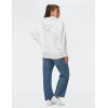 imageTHE GYM PEOPLE Womens Oversized Hoodie Lightweight Soft Drawstring Pullover Sweatshirt with PocketsWhite