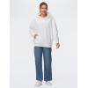imageTHE GYM PEOPLE Womens Oversized Hoodie Lightweight Soft Drawstring Pullover Sweatshirt with PocketsWhite