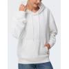 imageTHE GYM PEOPLE Womens Oversized Hoodie Lightweight Soft Drawstring Pullover Sweatshirt with PocketsWhite