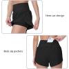 imageTHE GYM PEOPLE Womens Quick Dry Running Shorts Mesh Liner High Waisted Tennis Workout Shorts Zipper PocketsBlack