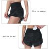 imageTHE GYM PEOPLE Womens Quick Dry Running Shorts Mesh Liner High Waisted Tennis Workout Shorts Zipper PocketsCamo Black