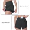imageTHE GYM PEOPLE Womens Quick Dry Running Shorts Mesh Liner High Waisted Tennis Workout Shorts Zipper PocketsDark Grey