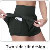imageTHE GYM PEOPLE Womens Quick Dry Running Shorts Mesh Liner High Waisted Tennis Workout Shorts Zipper PocketsDark Grey