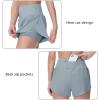 imageTHE GYM PEOPLE Womens Quick Dry Running Shorts Mesh Liner High Waisted Tennis Workout Shorts Zipper PocketsDenim Blue