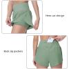 imageTHE GYM PEOPLE Womens Quick Dry Running Shorts Mesh Liner High Waisted Tennis Workout Shorts Zipper PocketsJasmine Green
