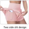 imageTHE GYM PEOPLE Womens Quick Dry Running Shorts Mesh Liner High Waisted Tennis Workout Shorts Zipper PocketsPink
