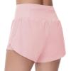 imageTHE GYM PEOPLE Womens Quick Dry Running Shorts Mesh Liner High Waisted Tennis Workout Shorts Zipper PocketsPink