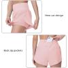 imageTHE GYM PEOPLE Womens Quick Dry Running Shorts Mesh Liner High Waisted Tennis Workout Shorts Zipper PocketsPink