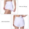 imageTHE GYM PEOPLE Womens Quick Dry Running Shorts Mesh Liner High Waisted Tennis Workout Shorts Zipper PocketsWhite