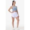 imageTHE GYM PEOPLE Womens Quick Dry Running Shorts Mesh Liner High Waisted Tennis Workout Shorts Zipper PocketsWhite