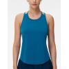 imageTHE GYM PEOPLE Womens Racerback Workout Tank Tops Lightweight Stretchy Sleeveless Running Athletic Yoga Tee ShirtsDark Blue Green