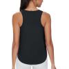imageTHE GYM PEOPLE Womens Racerback Workout Tank Tops Split Side Loose Fit Sleeveless Yoga Running Shirts with Curved HemBlack