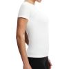 imageTHE GYM PEOPLE Womens Seamless Workout TShirts Short Sleeve Slim Fit Shirts Breathable Running Tee TopsWhite