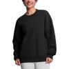imageTHE GYM PEOPLE Womens Soft Oversized Sweatshirt Crewneck Loose fit Lightweight Pullover TopsBlack