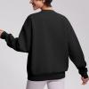 imageTHE GYM PEOPLE Womens Soft Oversized Sweatshirt Crewneck Loose fit Lightweight Pullover TopsBlack