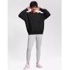 imageTHE GYM PEOPLE Womens Soft Oversized Sweatshirt Crewneck Loose fit Lightweight Pullover TopsBlack