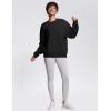 imageTHE GYM PEOPLE Womens Soft Oversized Sweatshirt Crewneck Loose fit Lightweight Pullover TopsBlack