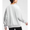 imageTHE GYM PEOPLE Womens Soft Oversized Sweatshirt Crewneck Loose fit Lightweight Pullover TopsLight Grey