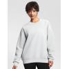 imageTHE GYM PEOPLE Womens Soft Oversized Sweatshirt Crewneck Loose fit Lightweight Pullover TopsLight Grey
