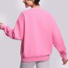 imageTHE GYM PEOPLE Womens Soft Oversized Sweatshirt Crewneck Loose fit Lightweight Pullover TopsWatermelon Pink