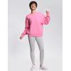 imageTHE GYM PEOPLE Womens Soft Oversized Sweatshirt Crewneck Loose fit Lightweight Pullover TopsWatermelon Pink
