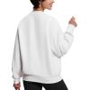 imageTHE GYM PEOPLE Womens Soft Oversized Sweatshirt Crewneck Loose fit Lightweight Pullover TopsWhite