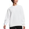 imageTHE GYM PEOPLE Womens Soft Oversized Sweatshirt Crewneck Loose fit Lightweight Pullover TopsWhite