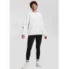 imageTHE GYM PEOPLE Womens Soft Oversized Sweatshirt Crewneck Loose fit Lightweight Pullover TopsWhite